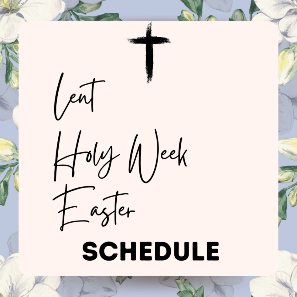 Blue and White Floral Holy Week Schedule (1) Blue and White Floral Holy Week Schedule (1)