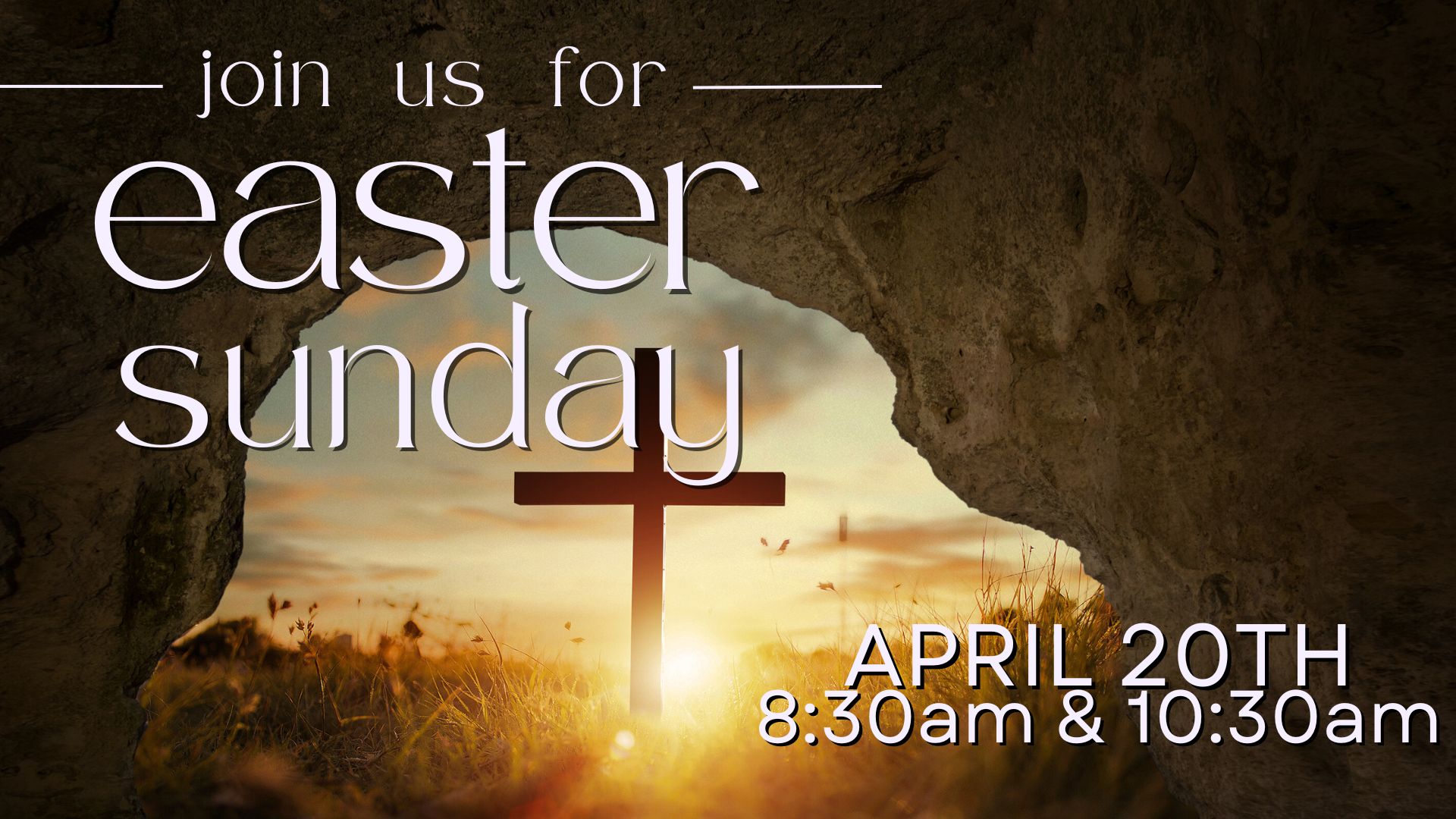 Easter Sunday worship, April 20 at 8:30 and 10:30 am