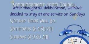 Announcement from Council Announcement from Council